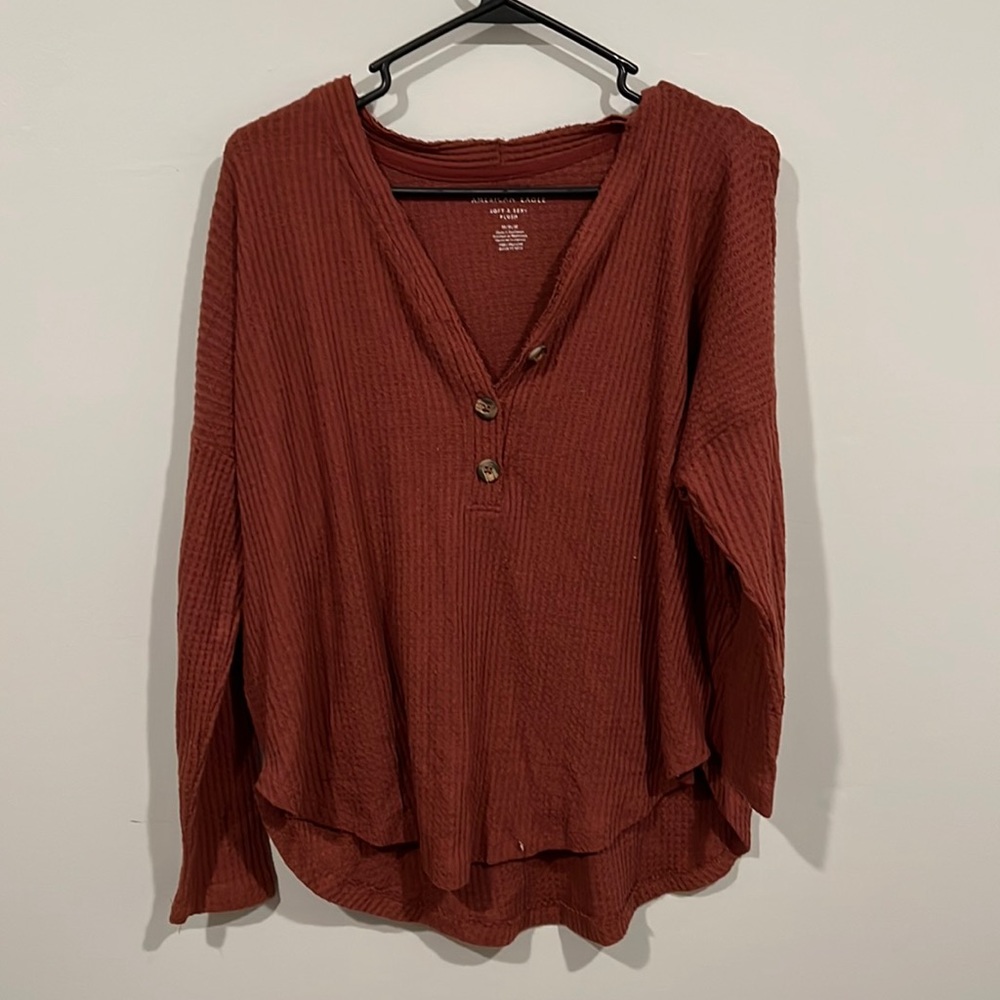AE Soft and Sexy Walffle Knit Top
